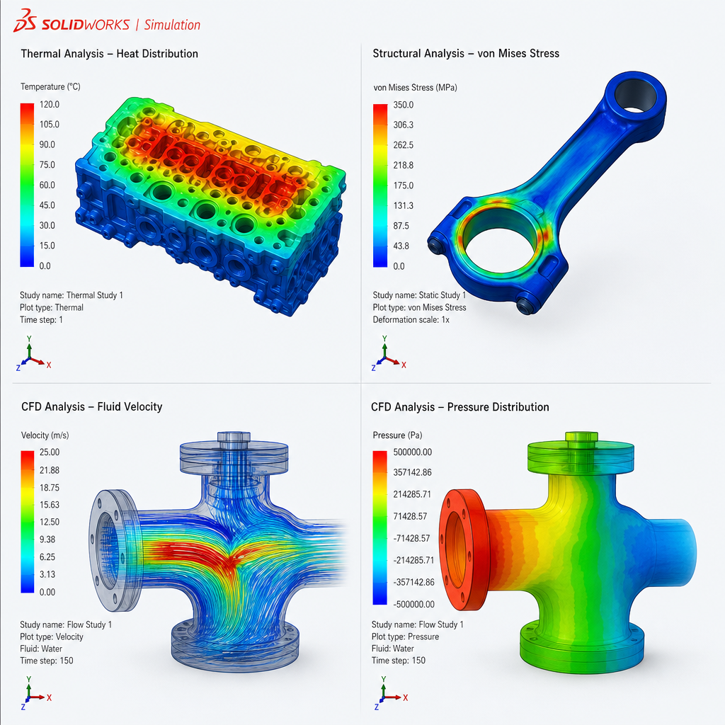 SOLIDWORKS Simulation FEA CFD analysis - authorized reseller India